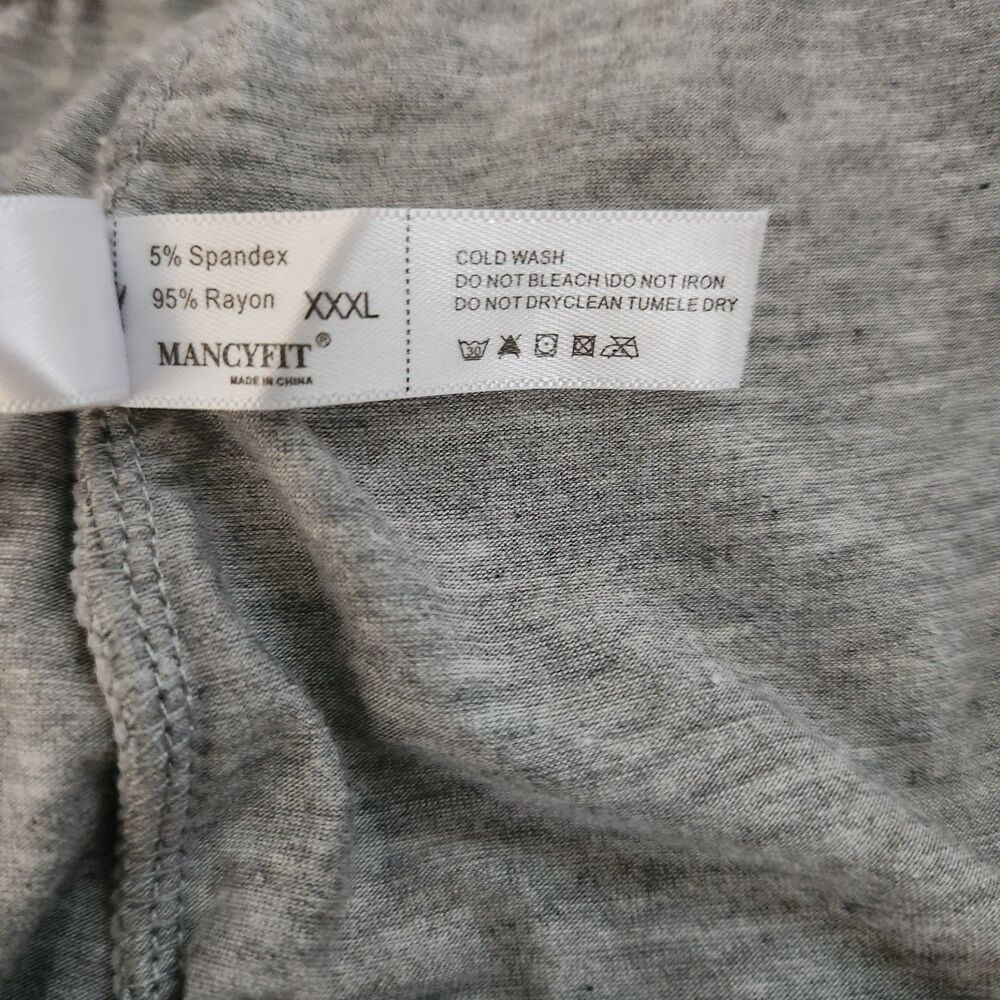 Mancyfit Women's Slip Shorts Size XXL Gray Mid-Thigh Legging Undershorts - Picture 5 of 5